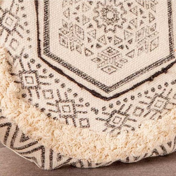 NWT $120 UMA KNITTED PATTERN COTTON CUSHION POUF - Set of 2! - Picture 3 of 6
